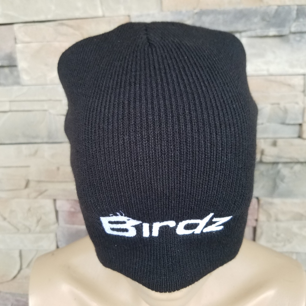 Birdz Womens Beanie Knit Hat Black One Size Ski Winter Warm NOS OOP Bin7
